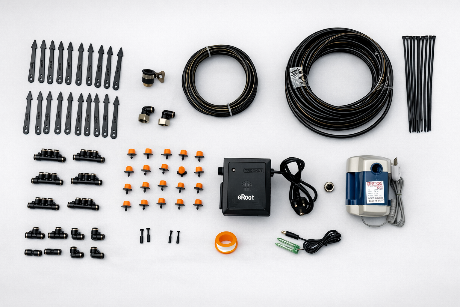 eroot smart garden watering controller & irrigation kit (for 20 plants)